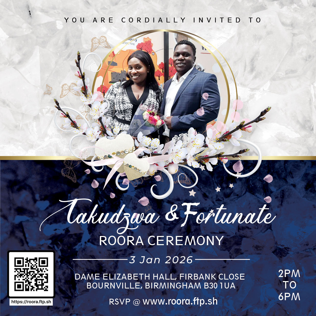 Takudzwa & Fortunate Roora Invitation